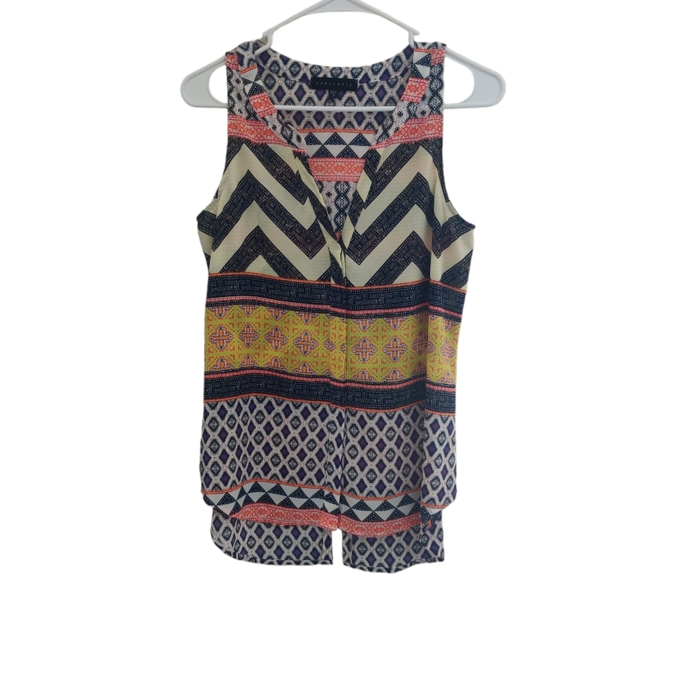 Sanctuary multicolored pattern boho tunic size small